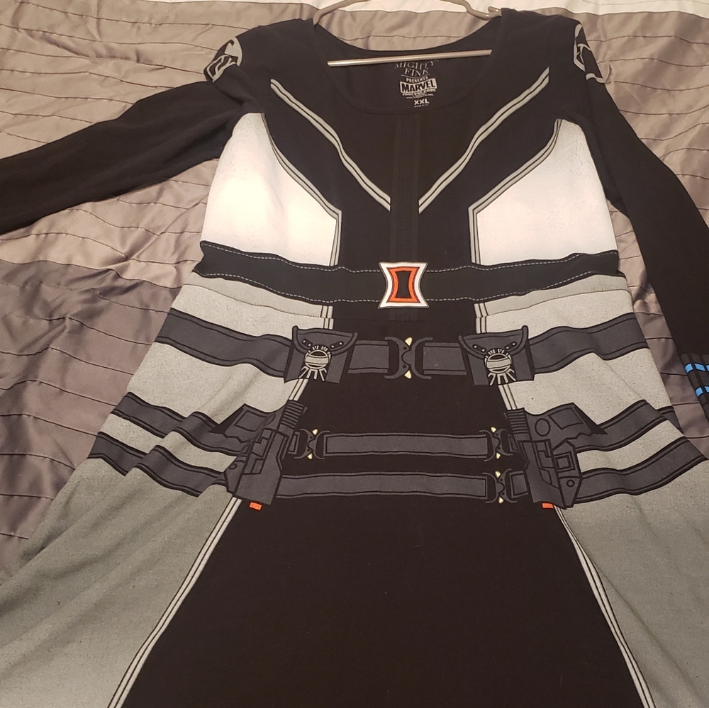 XXL Mighty Fine Marvel Black Widow Cosplay Dress